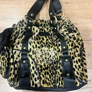 Velour Juicy Couture Daydreamer Leopard Shoulder Bag Vintage Y2K